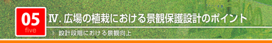 広場の植栽における景観保護の設計のポイント　設計段階における景観向上